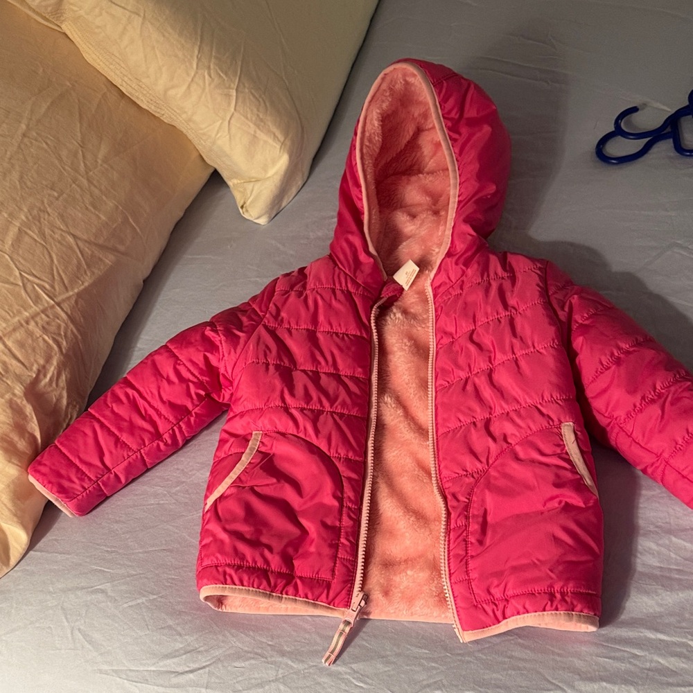 Kids Pink Hooded Jacket